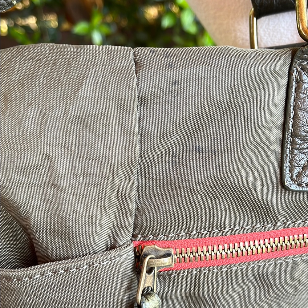 PISTIL Olive Green Shoulder Bag with Leather Handles - Picture 11 of 17
